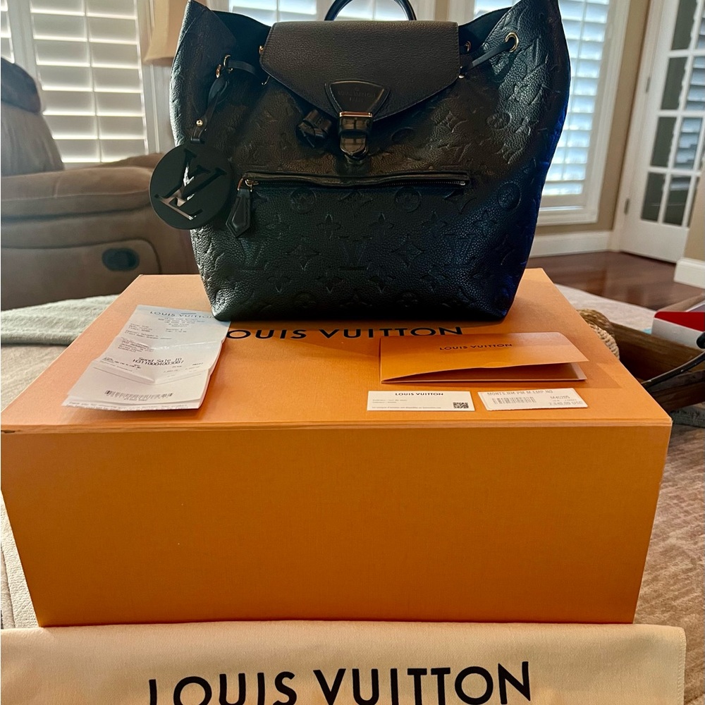 Louis Vuitton Black Montsouris PM backpack